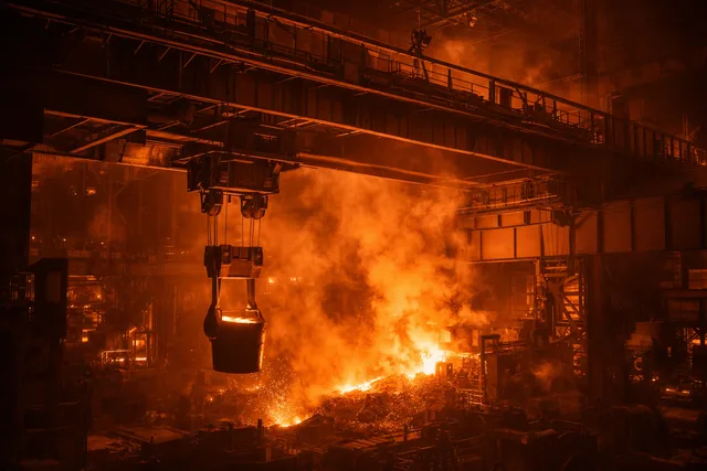 Ambiente industrial de siderurgia